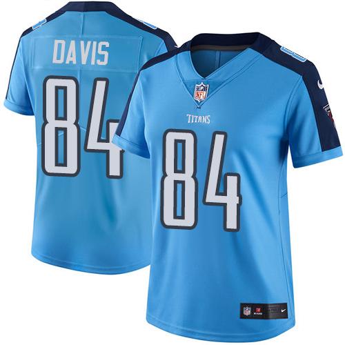 2019 Women Tennessee Titans 84 Davis light blue Nike Vapor Untouchable Limited NFL Jersey